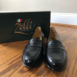 Zelli Rossi Black Lizard Shoes